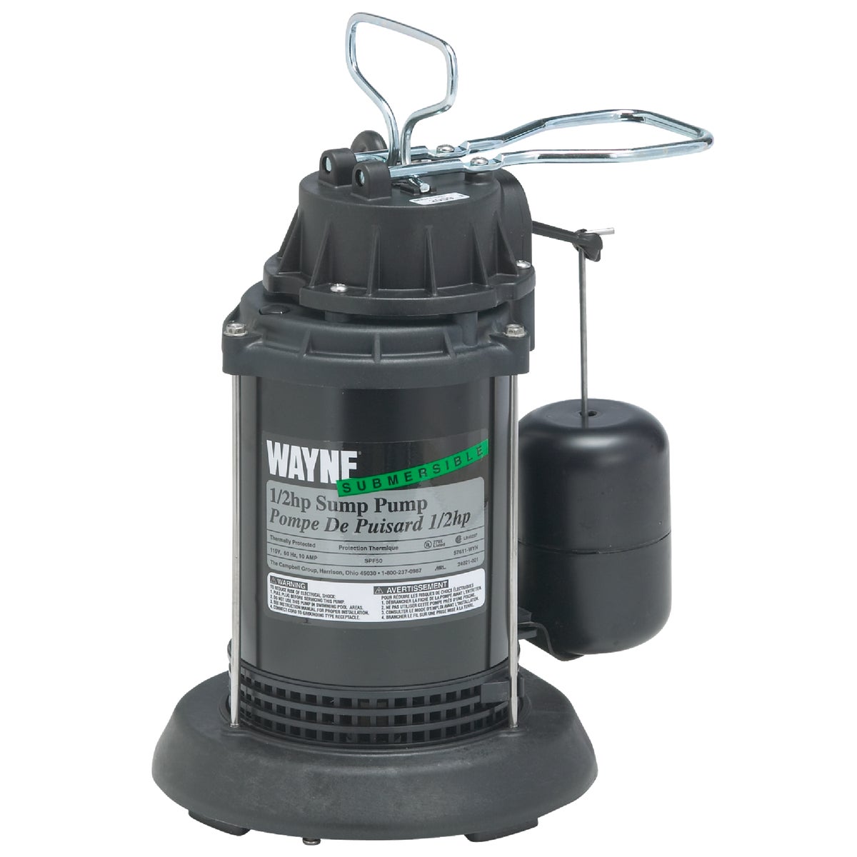 1/2HP PLASTIC SUMP PUMP - SPF50 by Wayne Water Systems