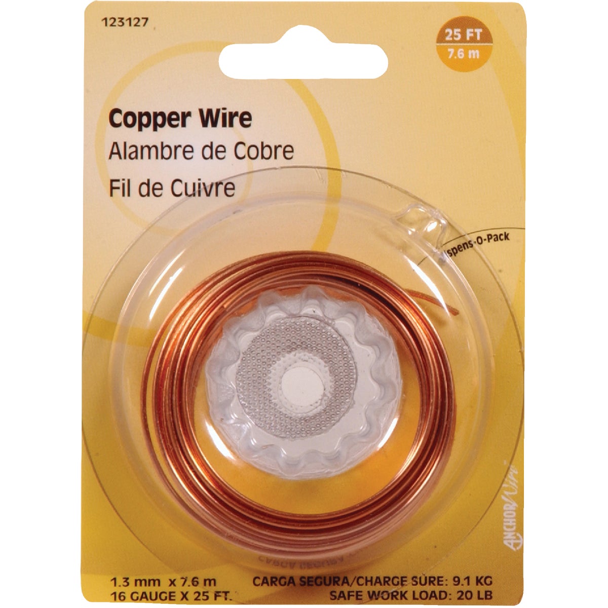 25' 16G COPPER WIRE - 123127 by Hillman Fastener