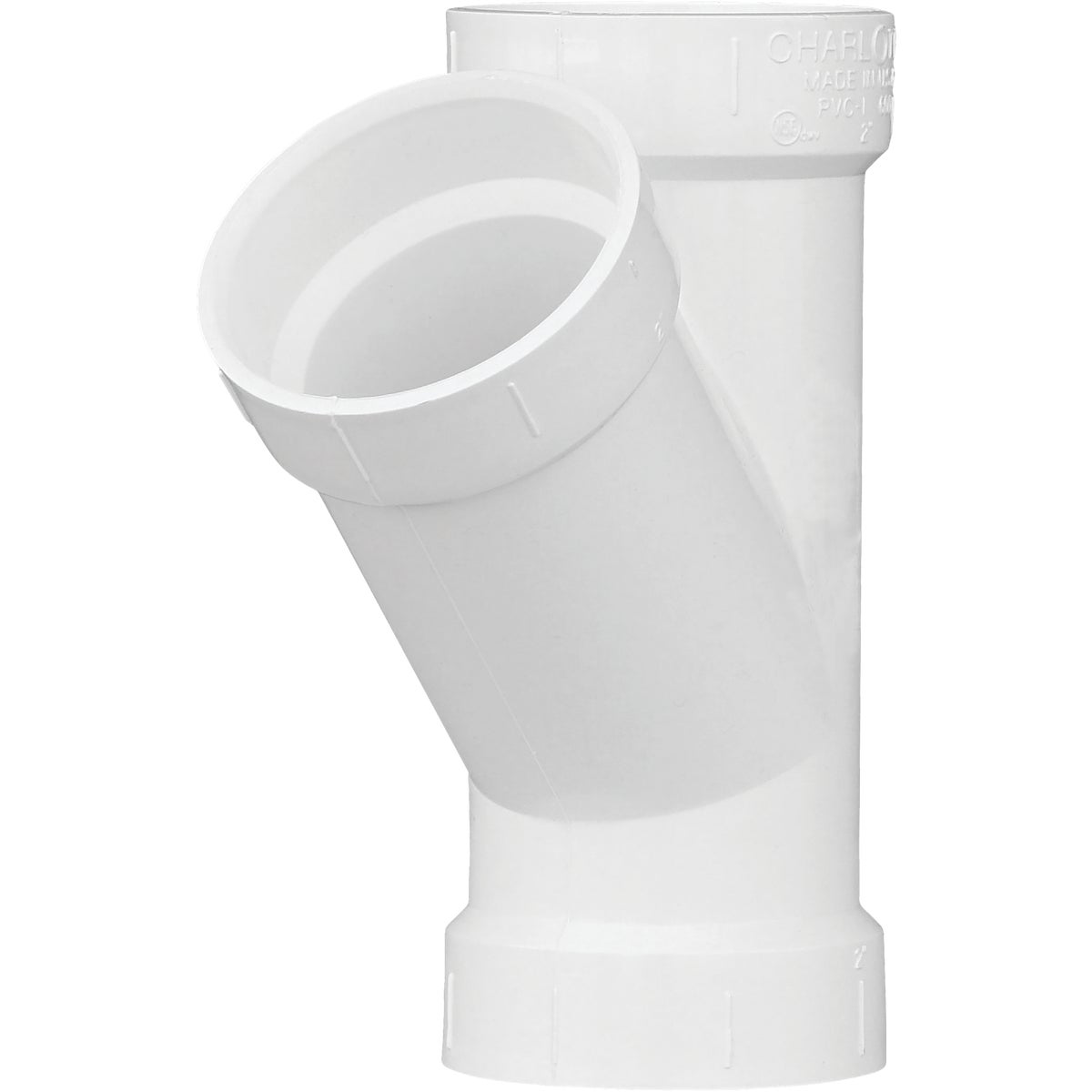 2" PVC-DWV WYE - 71020 by Genova Inc  Pvc Dwv