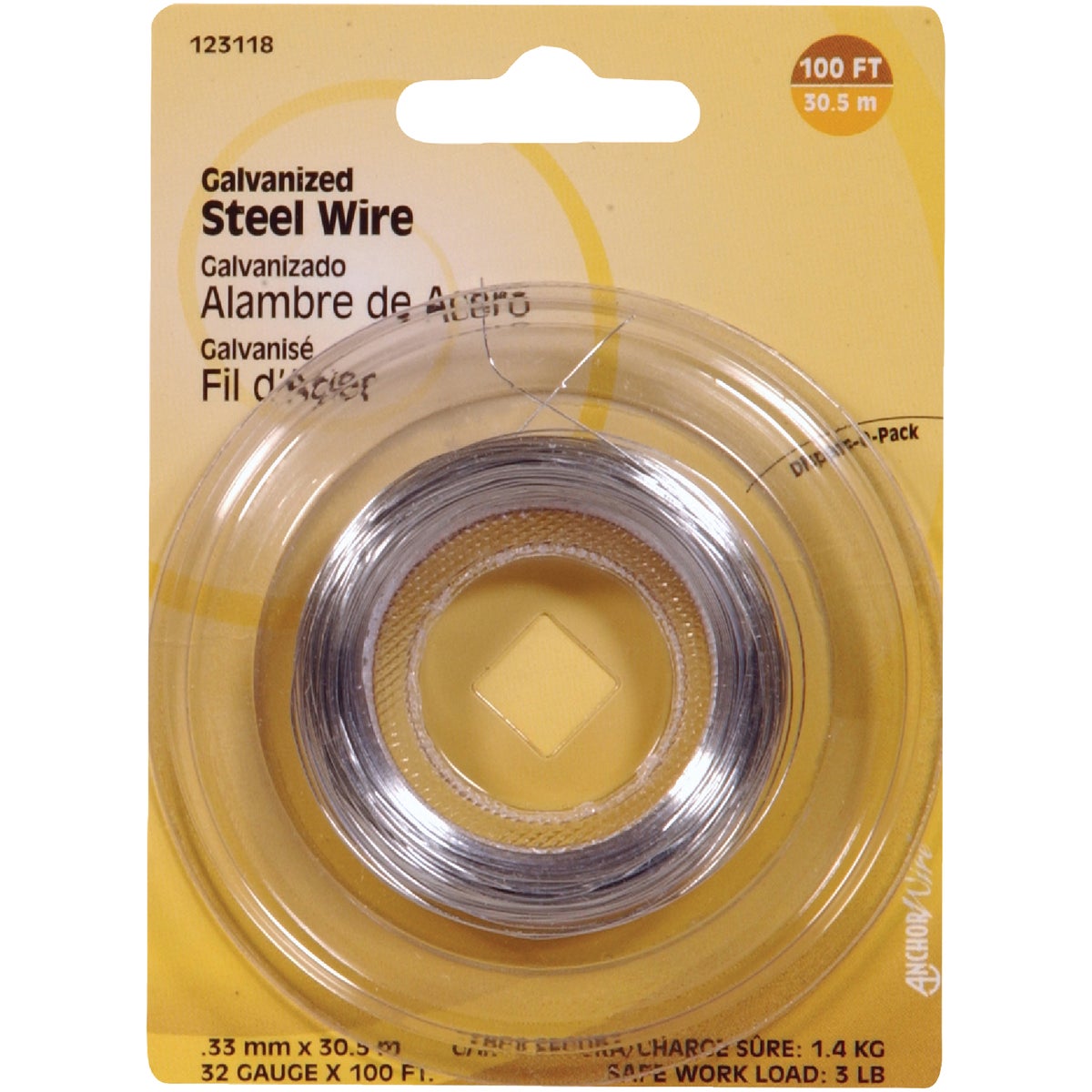 100' 32G GALV WIRE - 123118 by Hillman Fastener