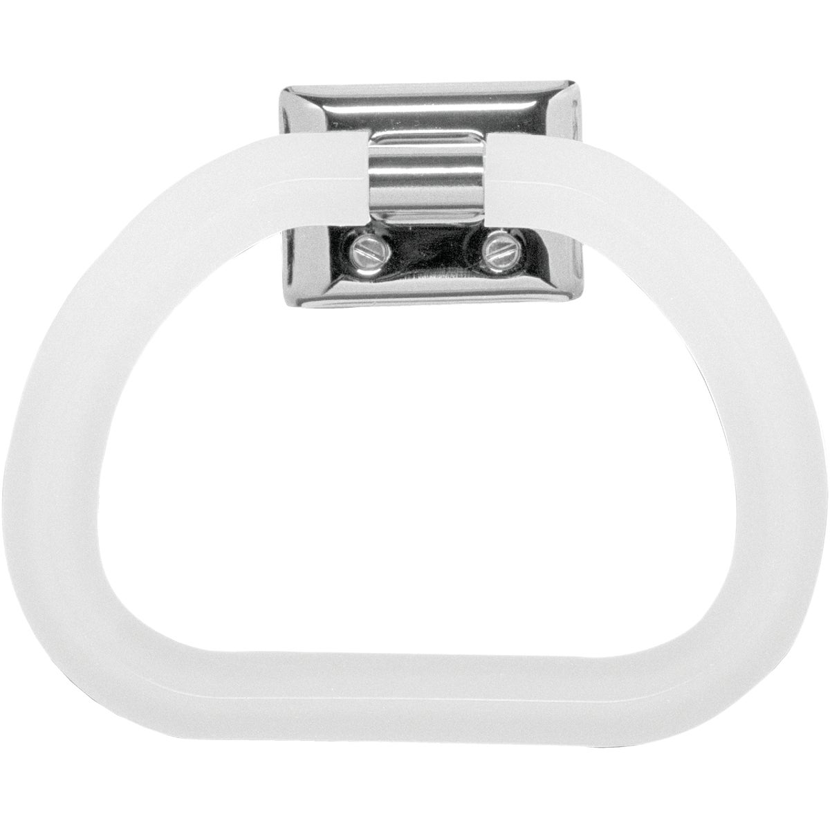 CHR/WHT TOWEL RING - 38230 by Decko Bath