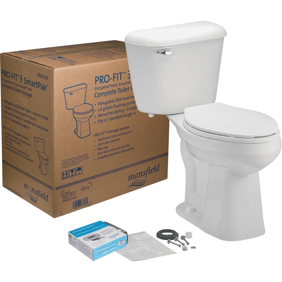 PRO-FIT 3 1.28GPF ADA WH - 041370017 by Mansfield Plumbing