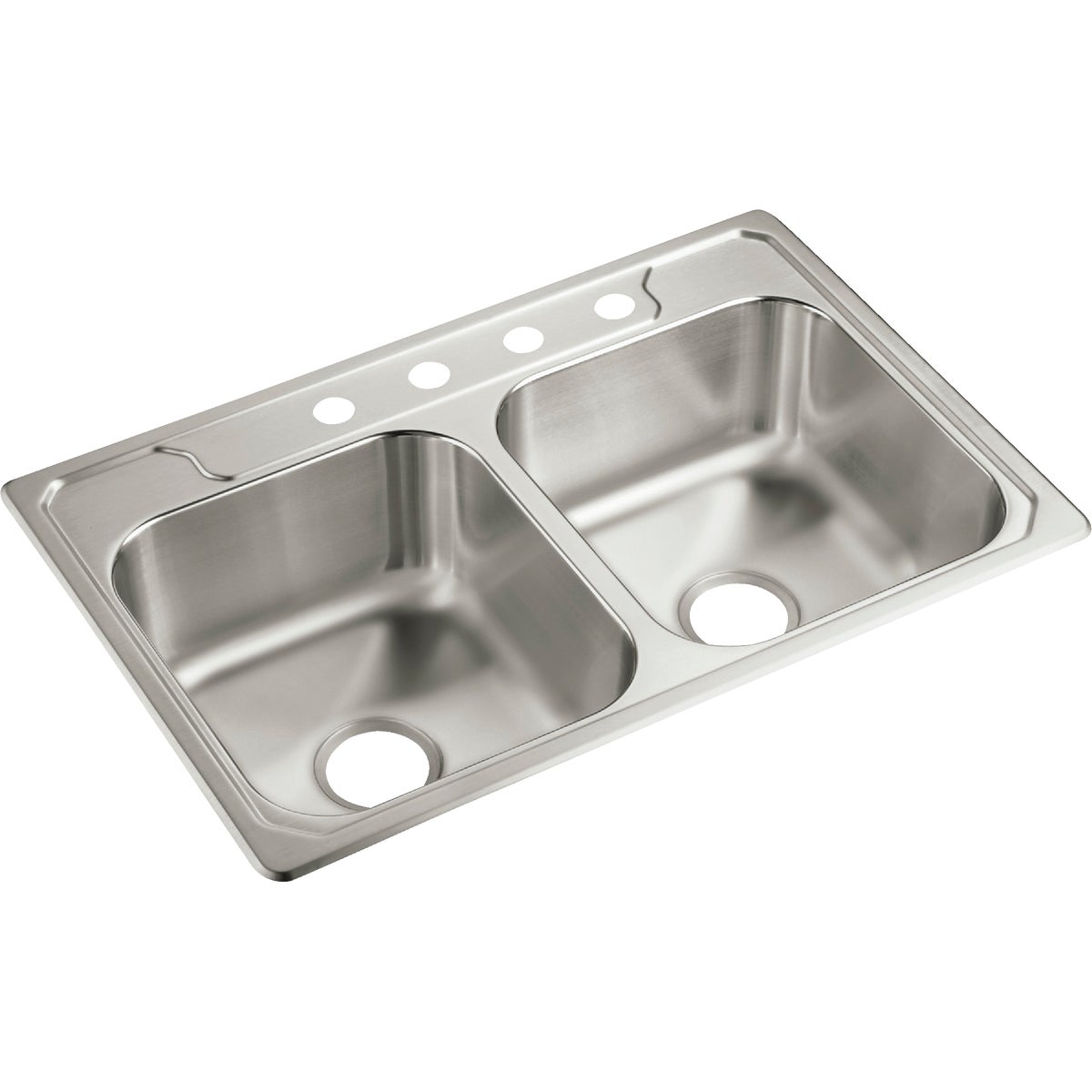 7" SS DOUBLE BOWL SINK - 14707-4 by Sterling Plbg Sinks