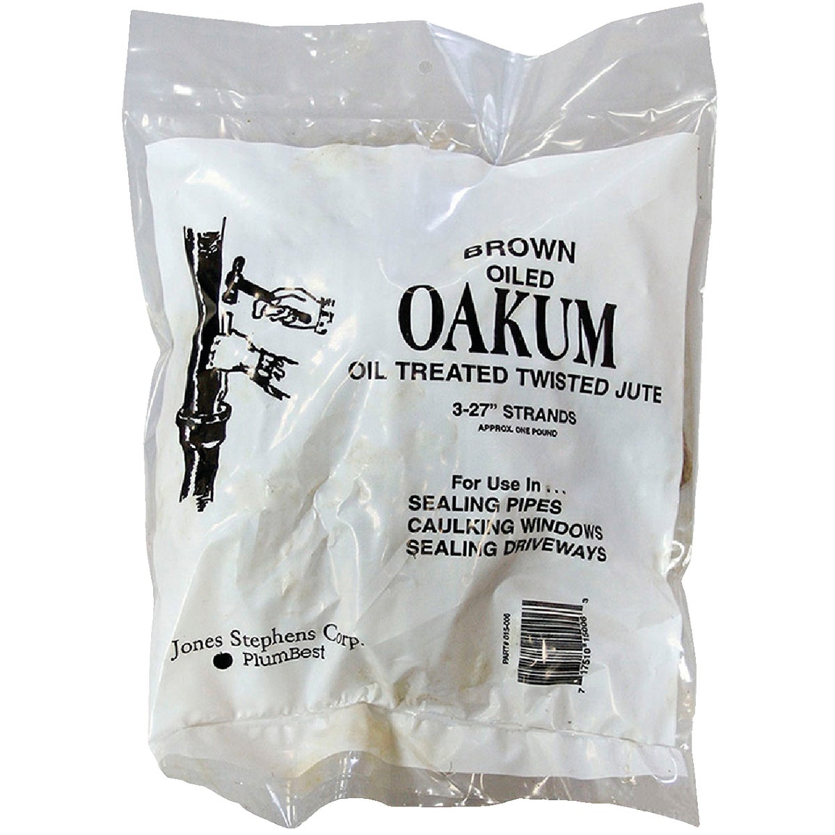 1LB BROWN OAKUM - O15-006 by Jones Stephens Corp