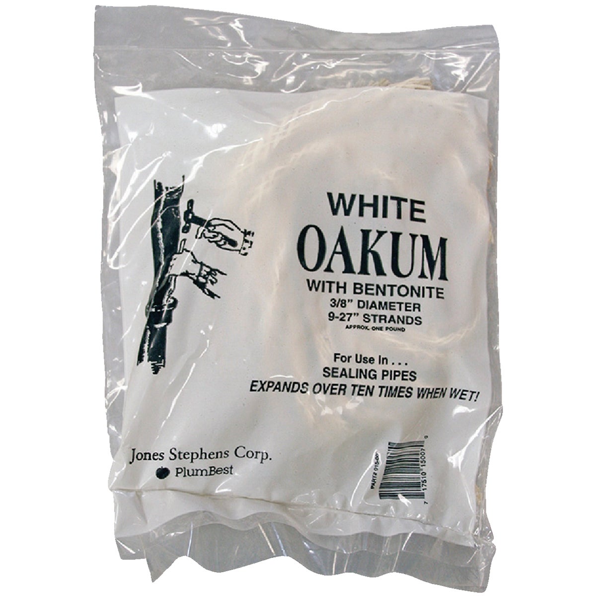1LB WHITE OAKUM - O15-007 by Jones Stephens Corp