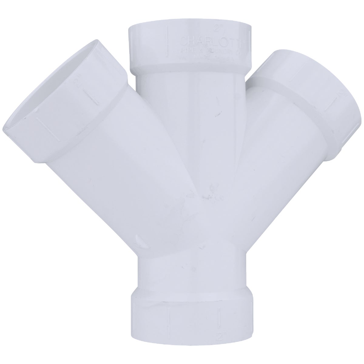 2" PVC-DWV DOUBLE WYE - 73420 by Genova Inc  Pvc Dwv