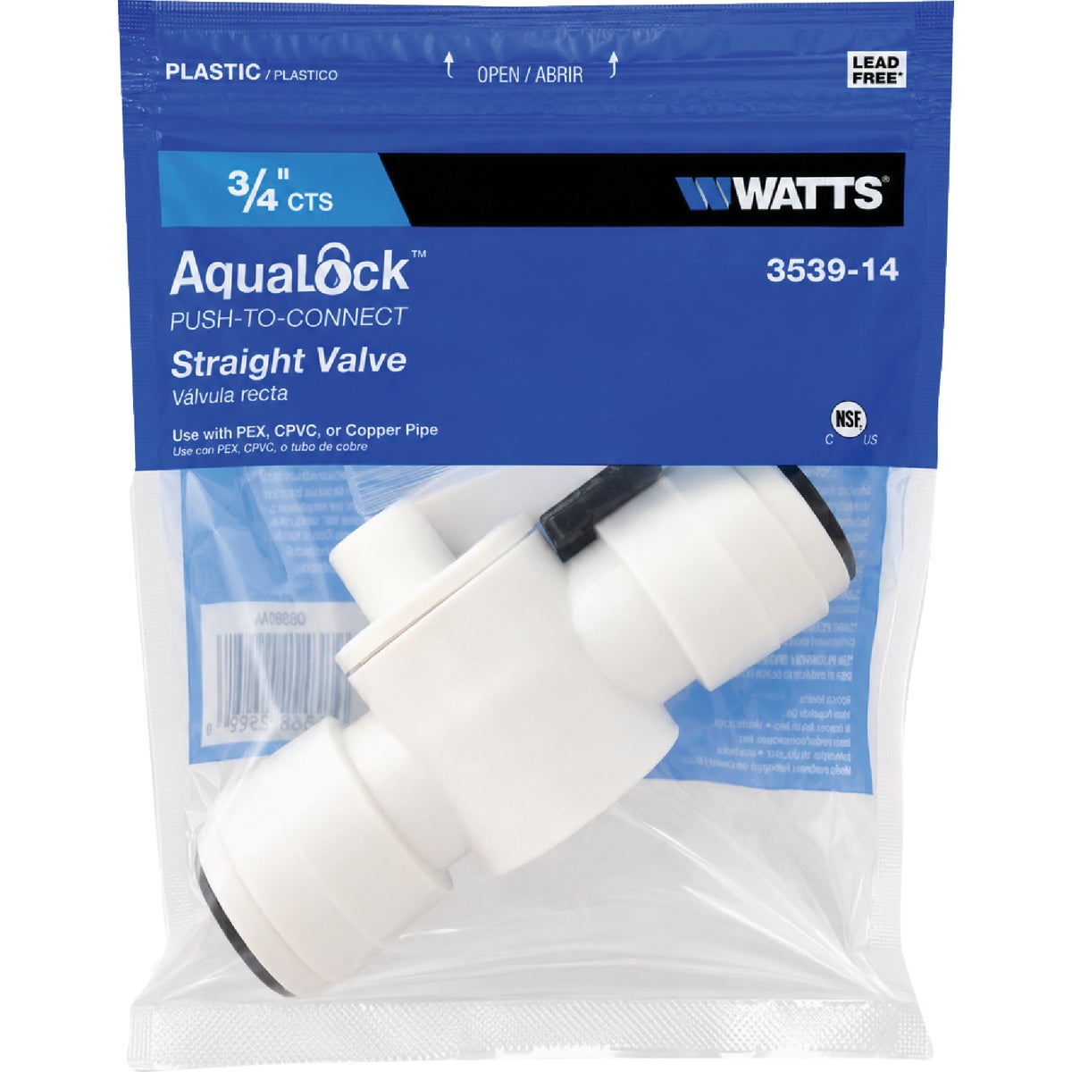 3/4"CTS Q/C STRGHT STOP - P-866 by Watts Pex