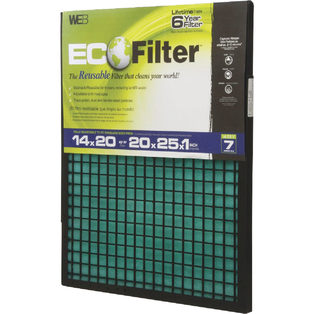 5YR ECO ADJST AIR FILTER - WECO-4PK by Web Products Inc