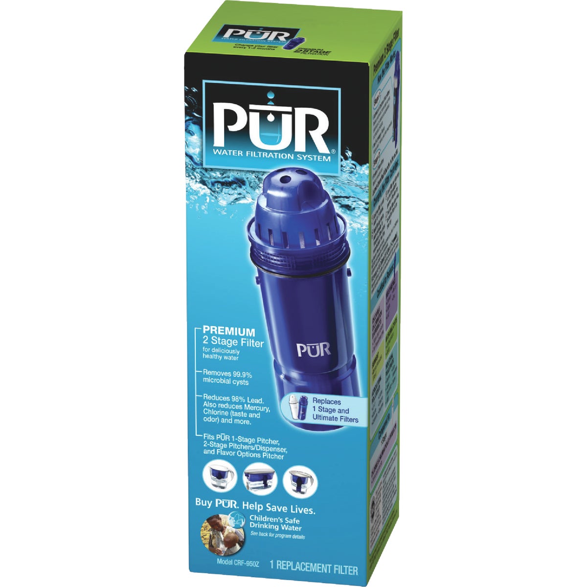 PITCHER REPLCMNT FILTER - PUR CRF-95OZ by Kaz Home Environment