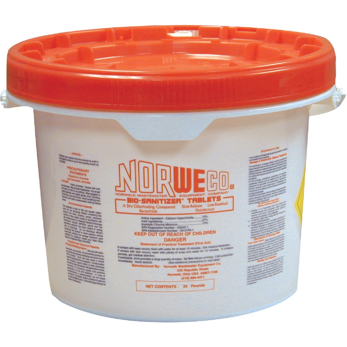 25# BIO-SANITIZER TABS - FSB30001 by Norweco Inc