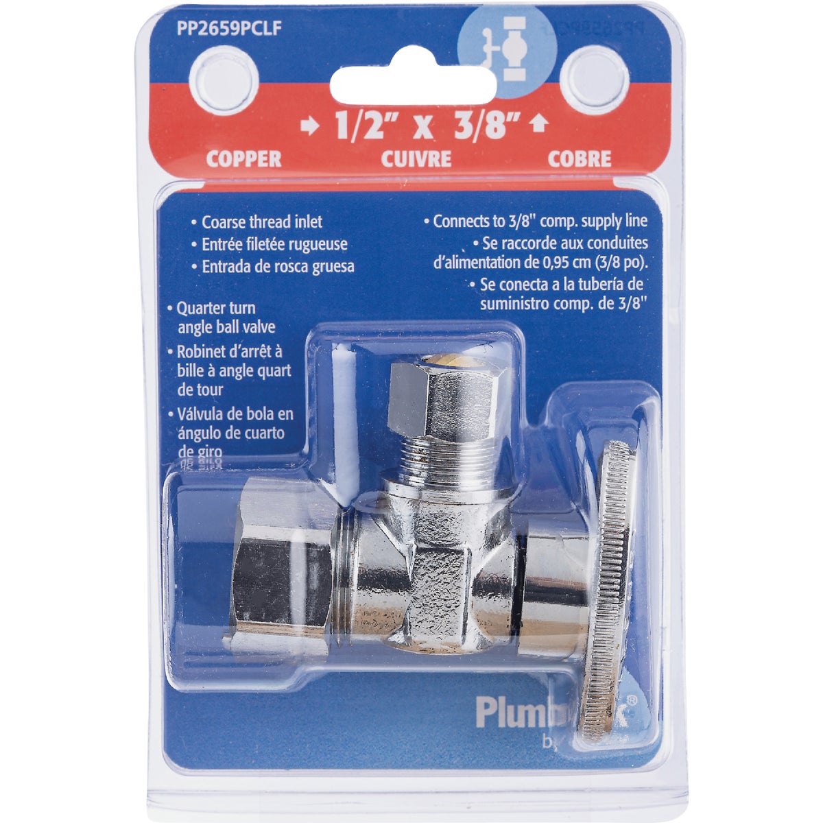 5/8CTX3/8OD ANGLE VALVE - PP2659PCLF by Plumb Pak/keeney Mfg