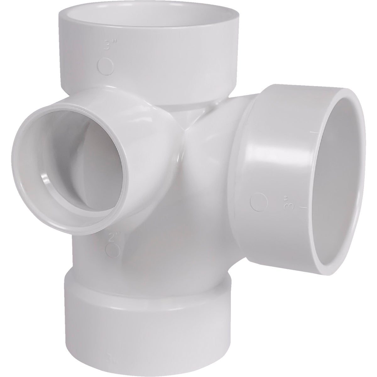 3X3X3X2 SIDE INL PVC TEE - 77132 by Genova Inc  Pvc Dwv