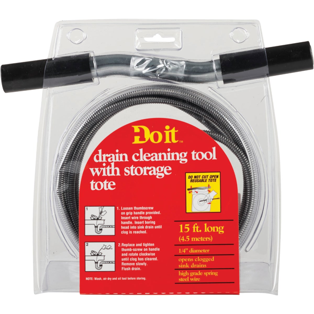 1/4"X15' DRAIN AUGER - 478423 by Cobra Products Inc