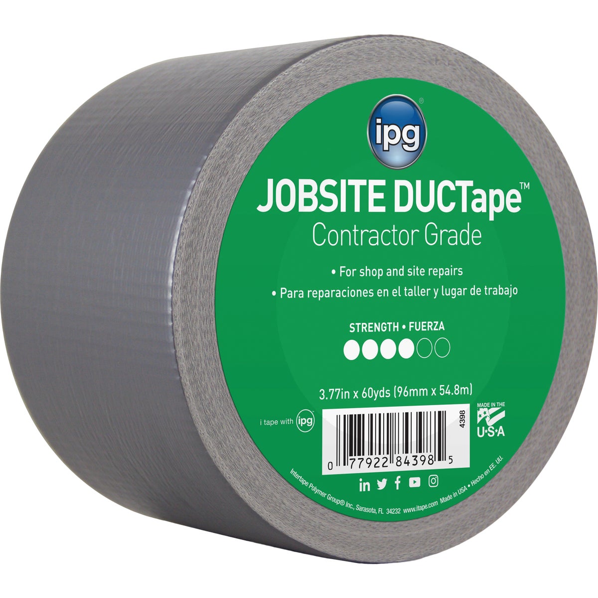 4"X55YD SILVER DUCT TAPE - 84398 by Intertape Polymer