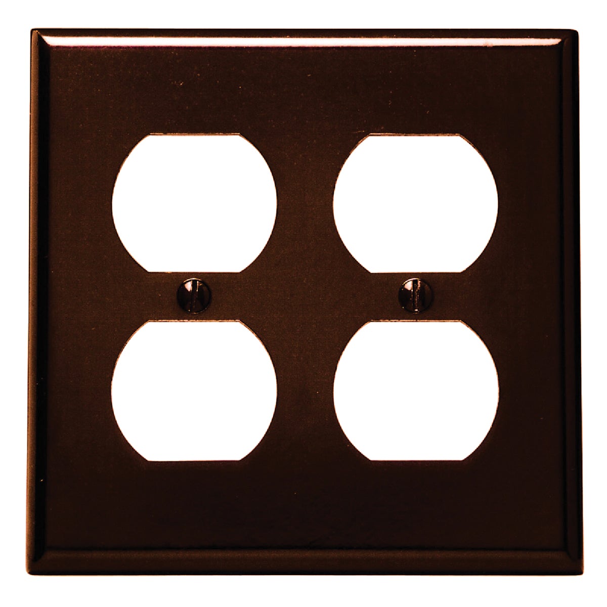 BRN 4-OUTLET WALL PLATE - 85016 by Leviton Mfg Co