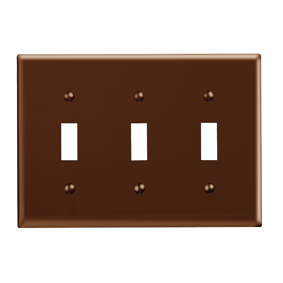 BRN 3-TOGGLE WALL PLATE - 85011 by Leviton Mfg Co
