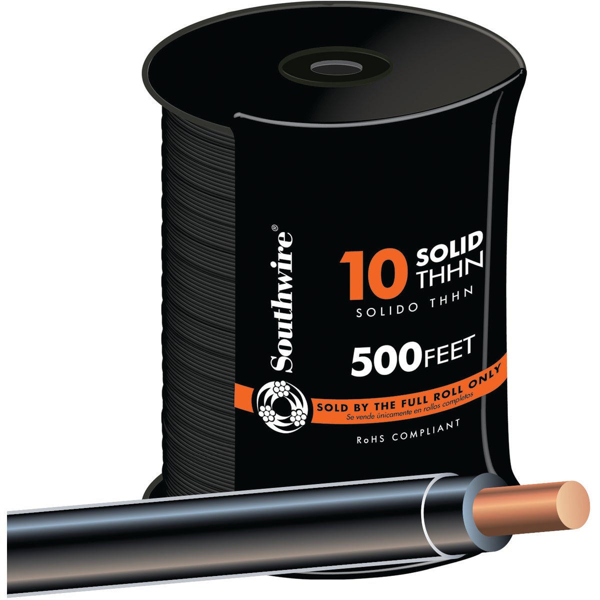 500' 10SOL BLK THHN WIRE - 11595657 by Southwire Company