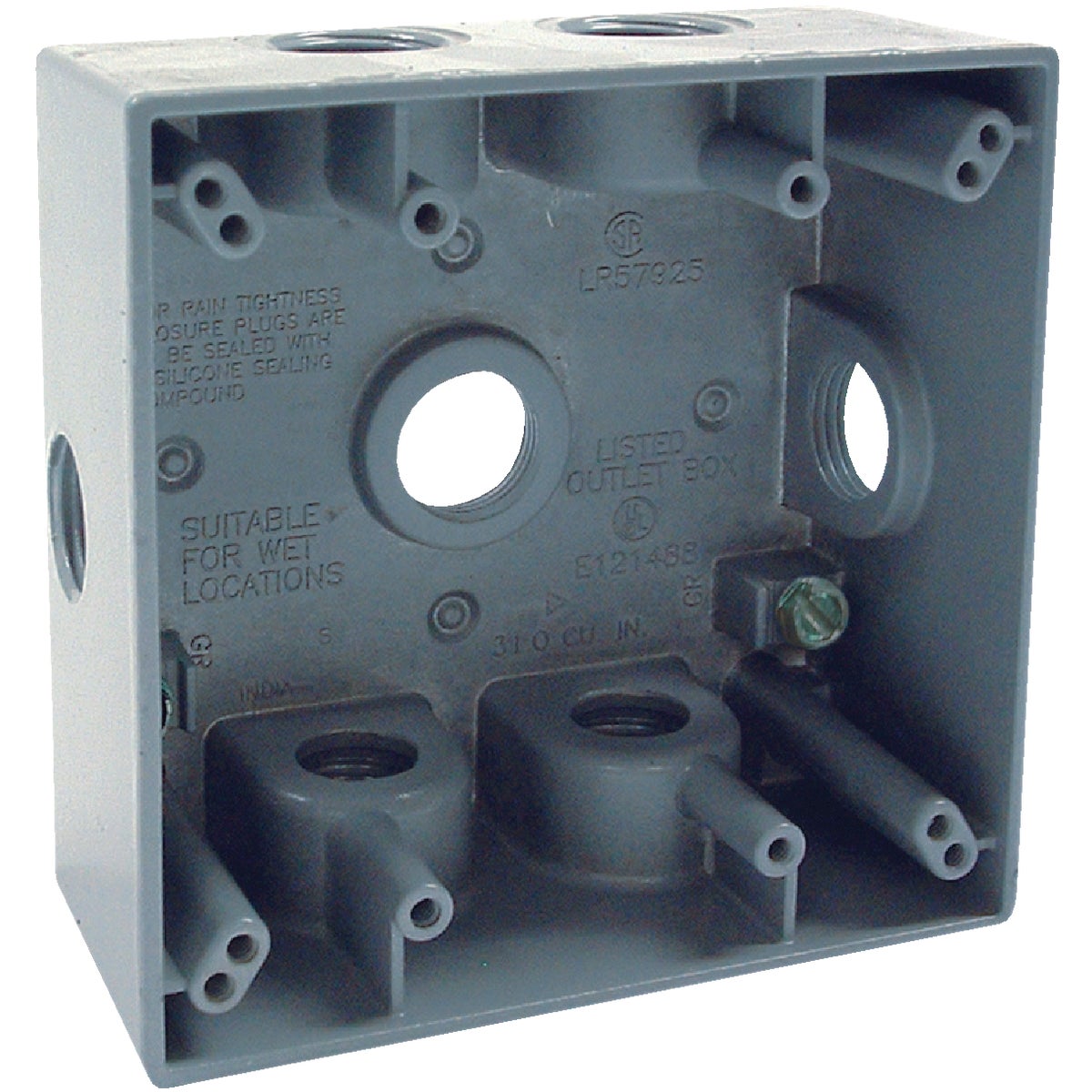 2 GANG GRAY OUTDOOR BOX - 5938-0 by Hubbell