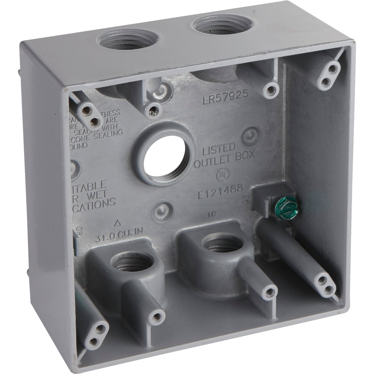 2 GANG GRAY OUTDOOR BOX - 5937-0 by Hubbell