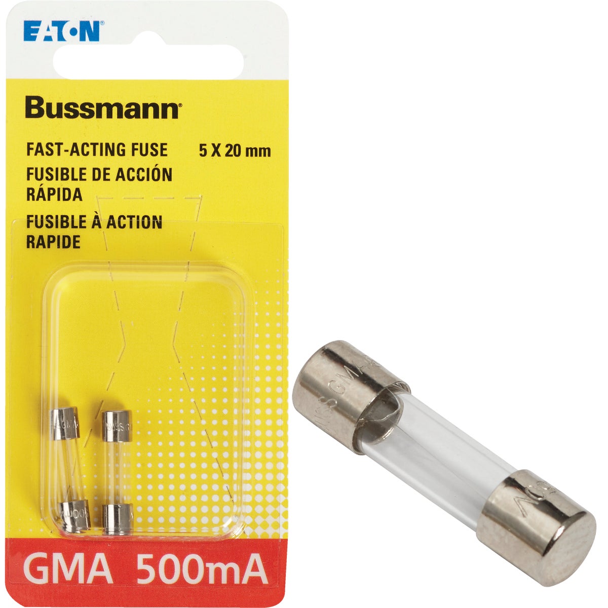 500MA FAST ACTING FUSE - BP/GMA-500MA by Bussmann Cooper