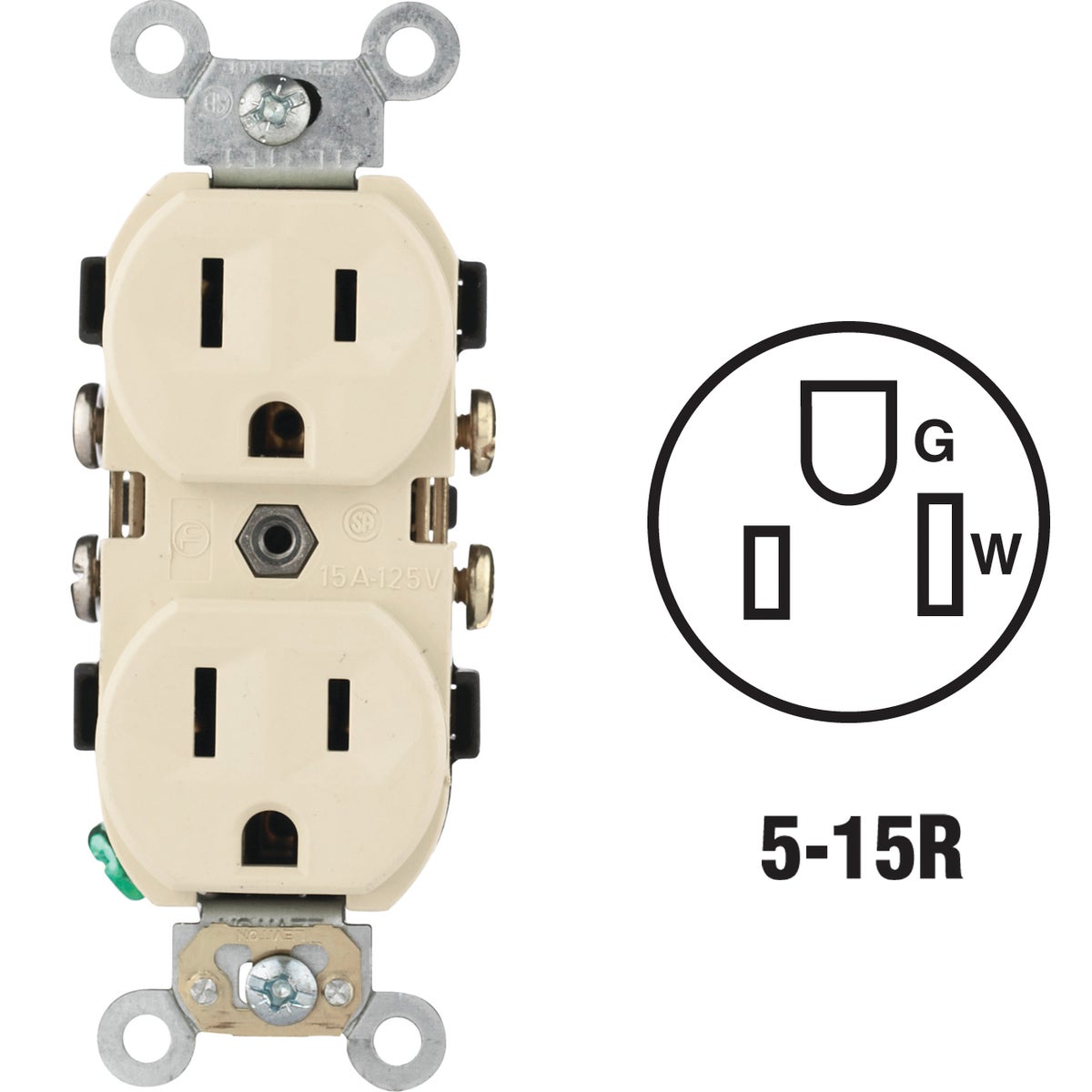 IV DUPLEX OUTLET - S01-CR15-0IS by Leviton Mfg Co