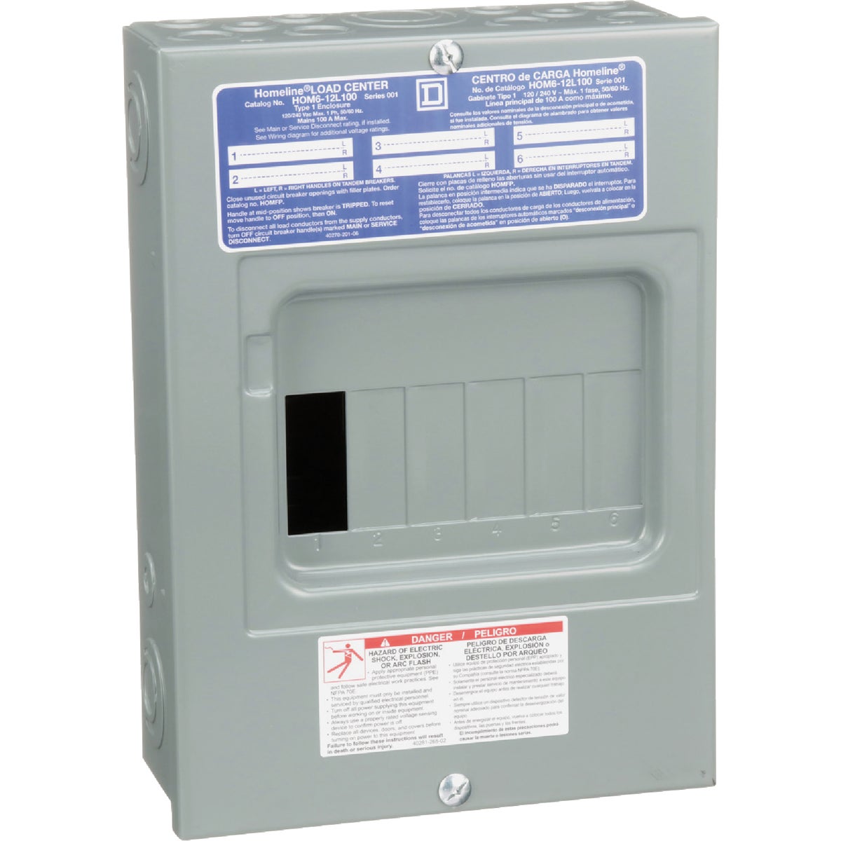 100A LOAD CENTER - HOM612L100SCP by Square D Co