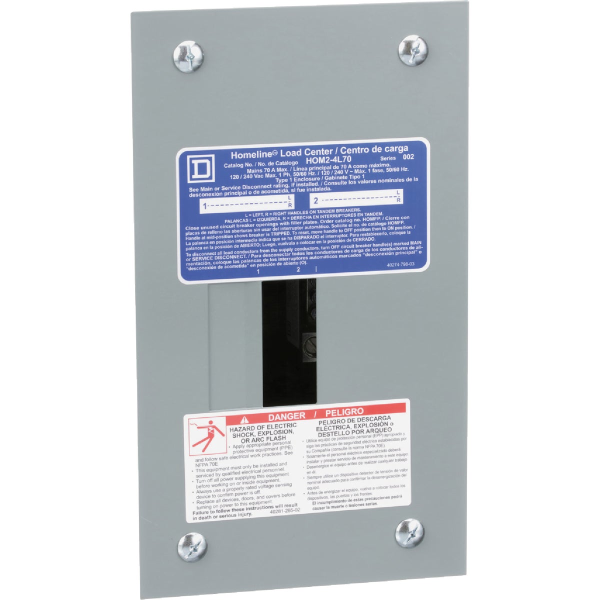 70A LOAD CENTER - HOM24L70FCP by Square D Co