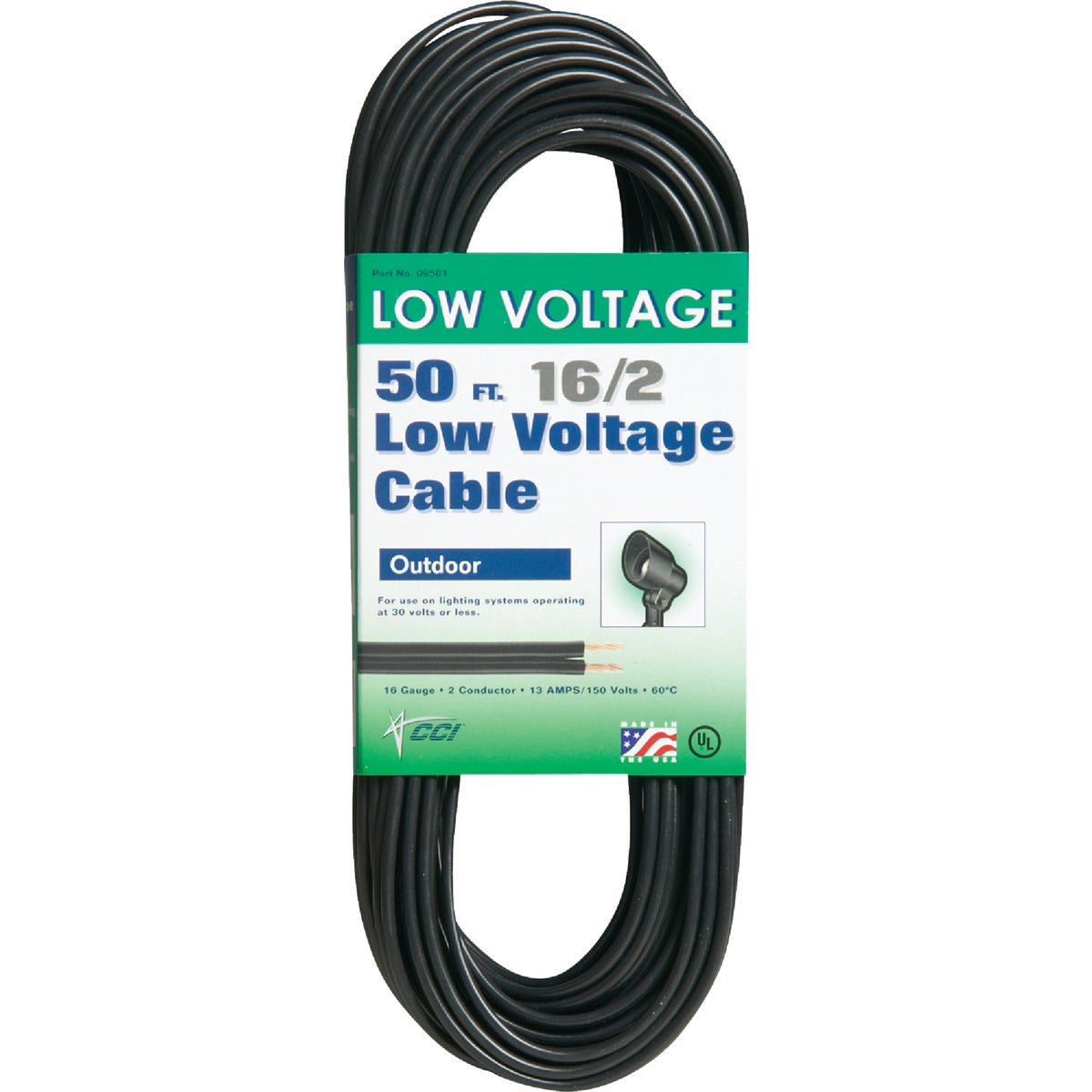 16/2 50' LOW VOLT CABLE - 0901-50-08 by Woods Wire Coleman