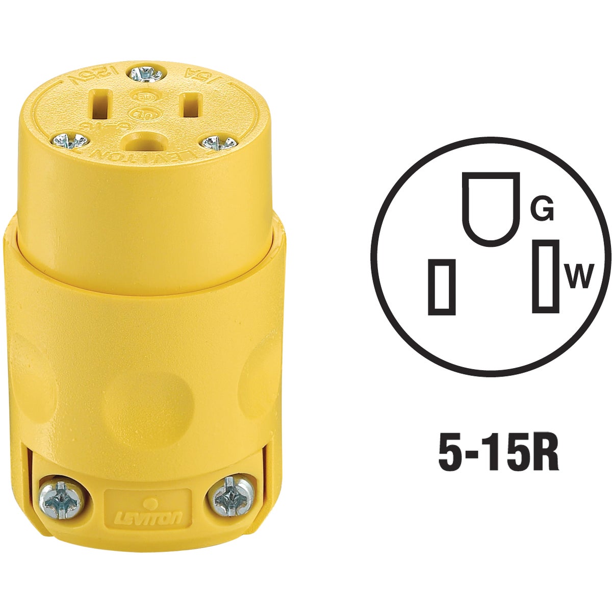 YEL GRND CORD CONNECTOR - 870515CV by Leviton Mfg Co