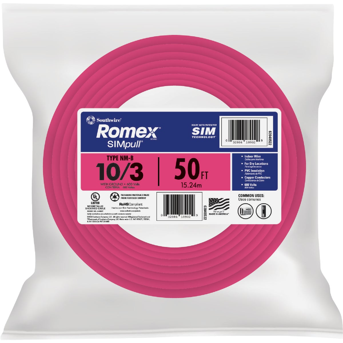 50' 10-3 NMW/G WIRE - 63948422 by Southwire Company