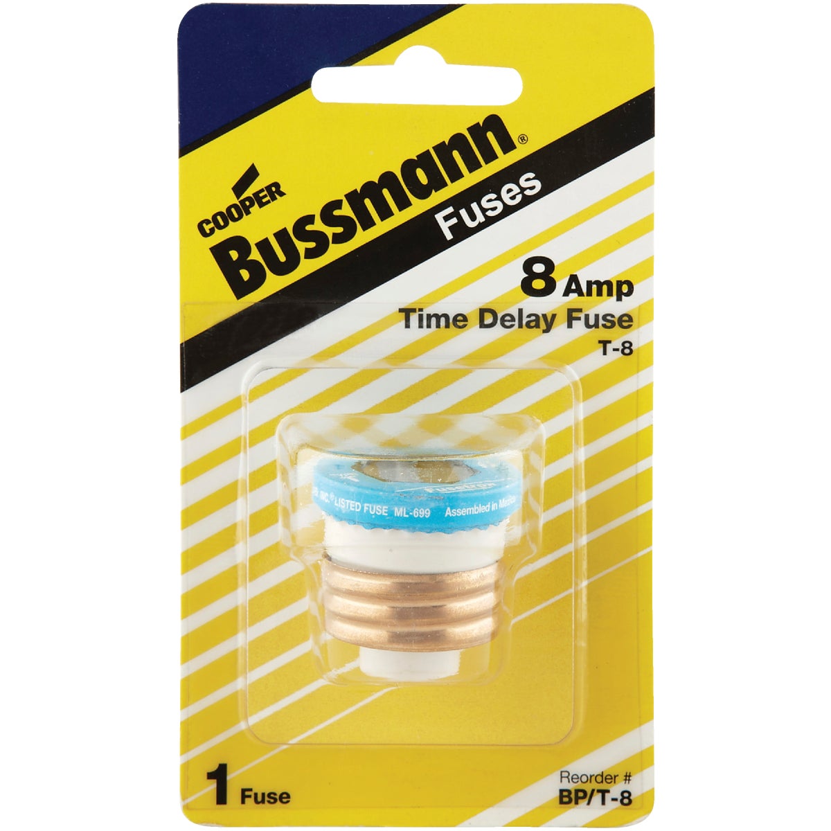 8A PLUG FUSE - BP/T-8 by Bussmann Cooper