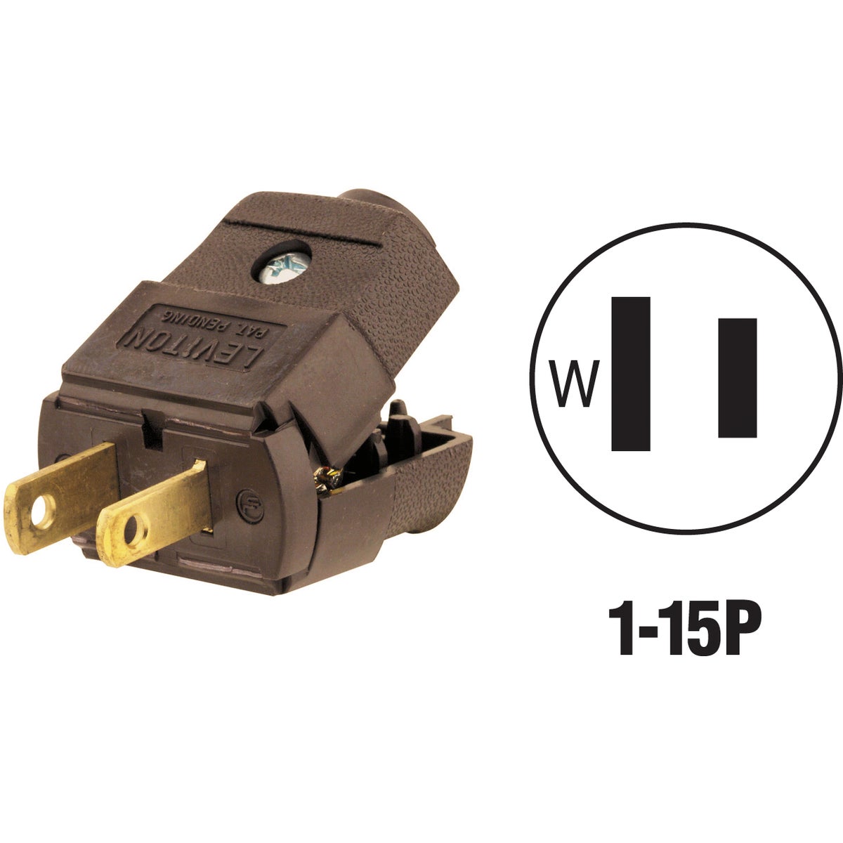 BRN CORD PLUG - 015-101P by Leviton Mfg Co