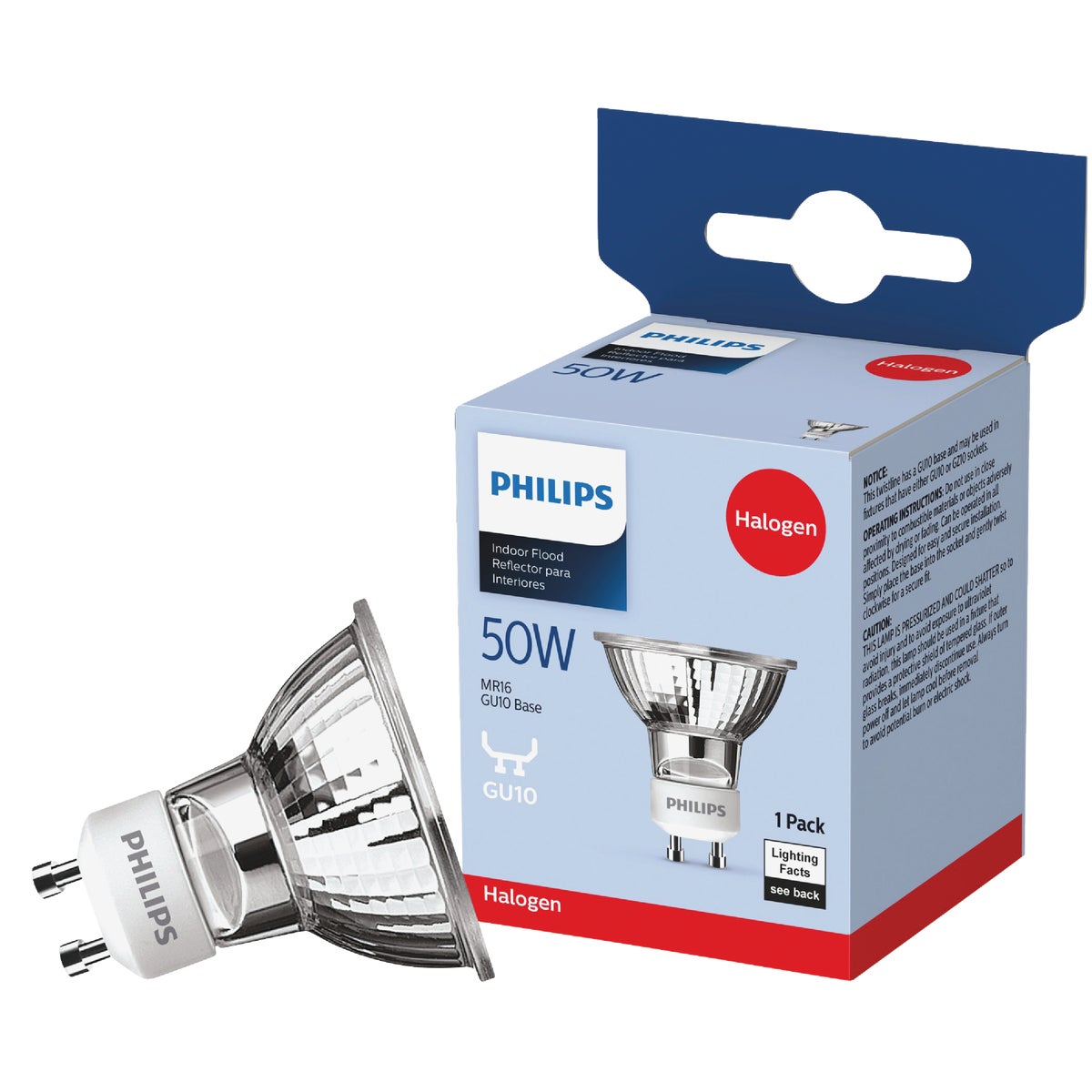 MR16 HALOGEN BULB - 16751 Q50GU10/FL/CD by G E Lighting