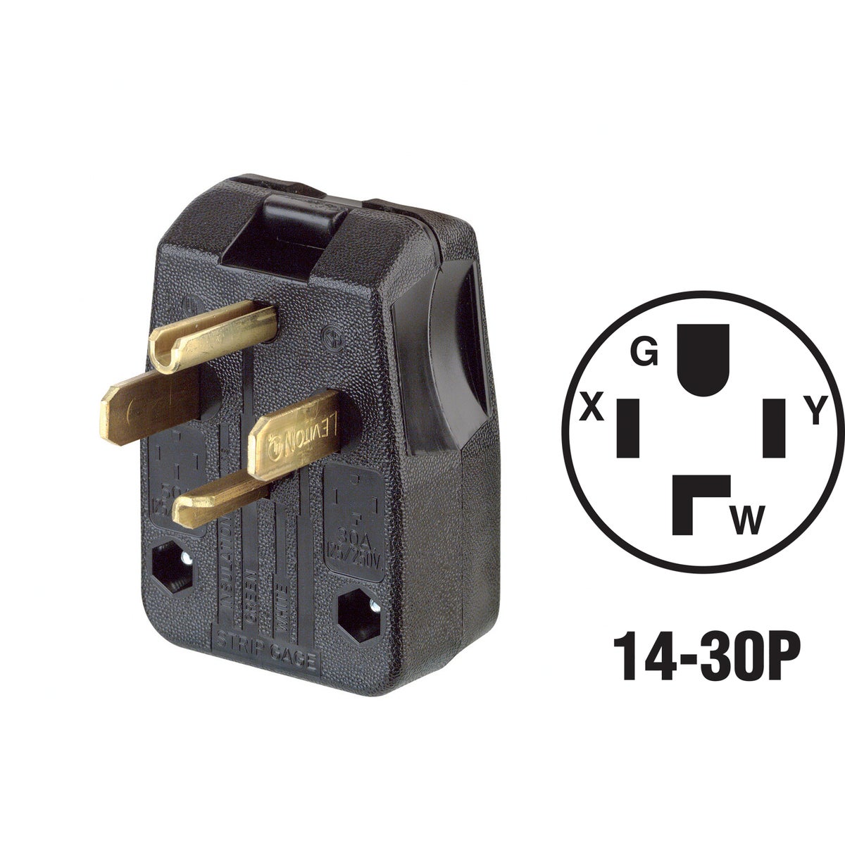 30/50A 4-WIRE PLUG - 200-00275-00T by Leviton Mfg Co