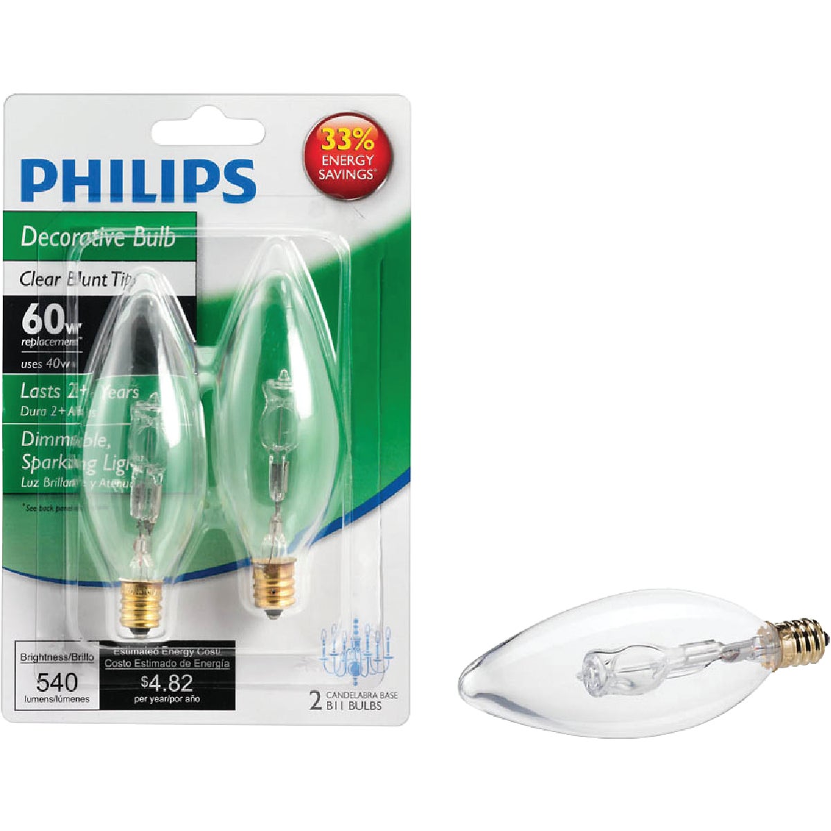 40W CAND BASE BULB - 16765 40BC/H/CD by G E Lighting