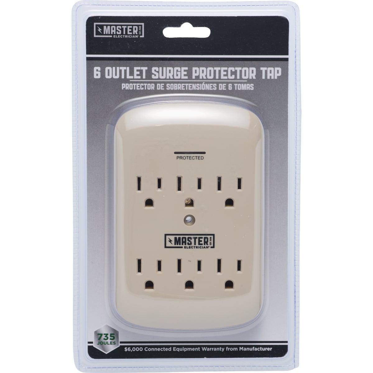 6-OUTLET SURGE TAP - 509892 by Coleman Cable Import