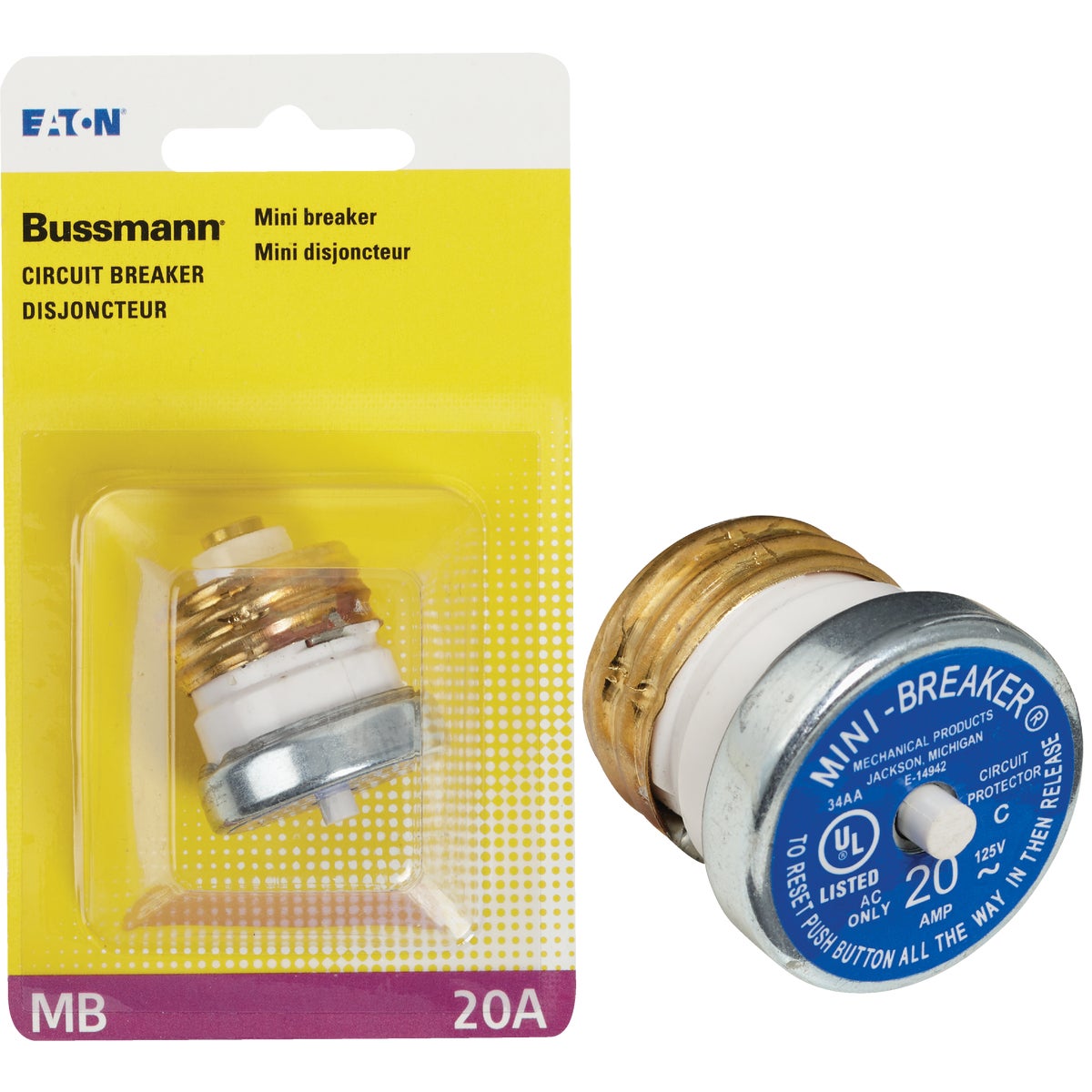 20A MINI BREAKER - BP/MB-20 by Bussmann Cooper