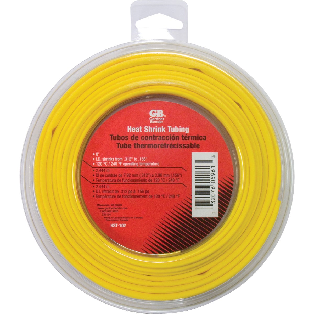 YEL HEAT SHRINK TUBE - HST-102 by G B Electrical Inc