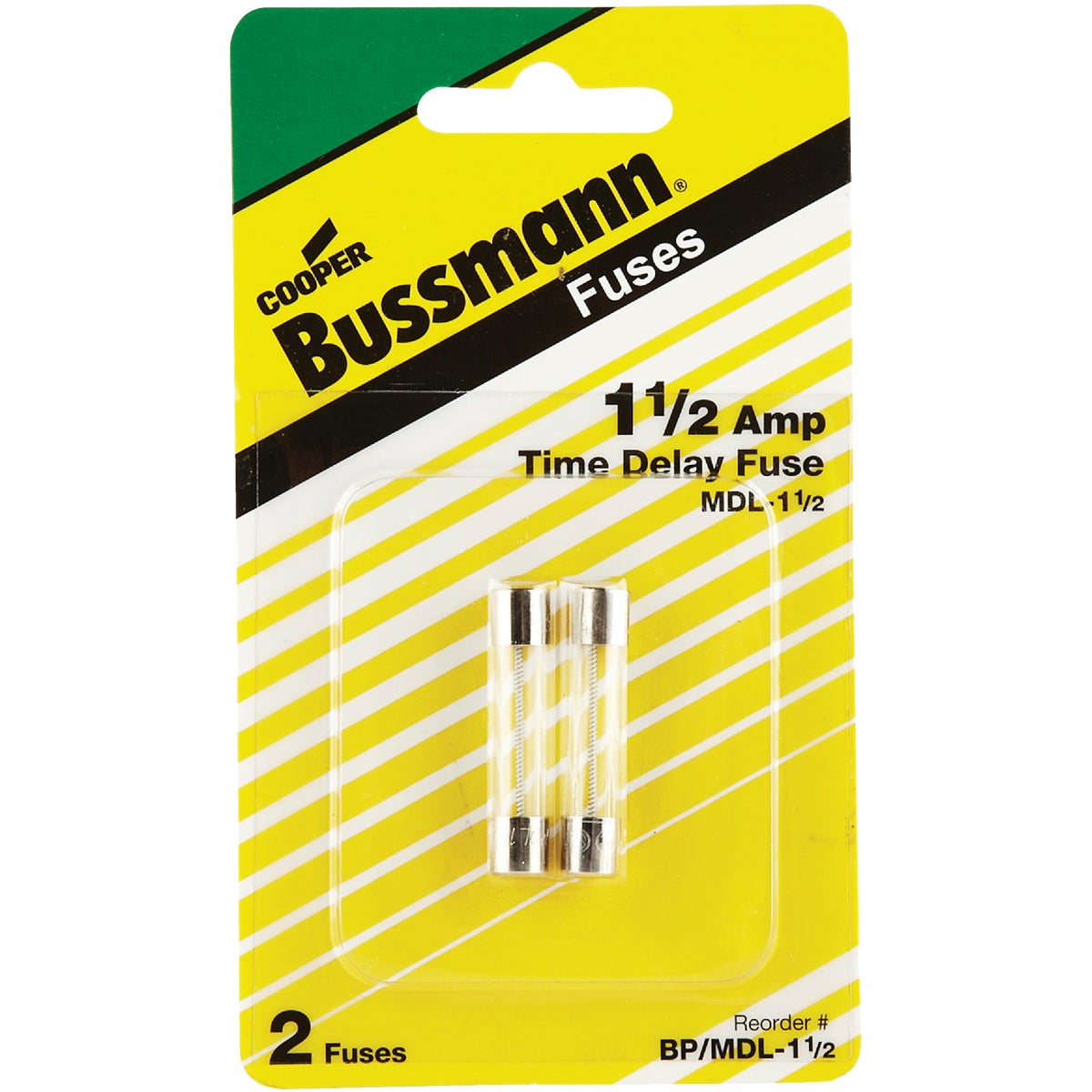 1-1/2A ELECTRONIC FUSE - BP/MDL-1-1/2 by Bussmann Cooper