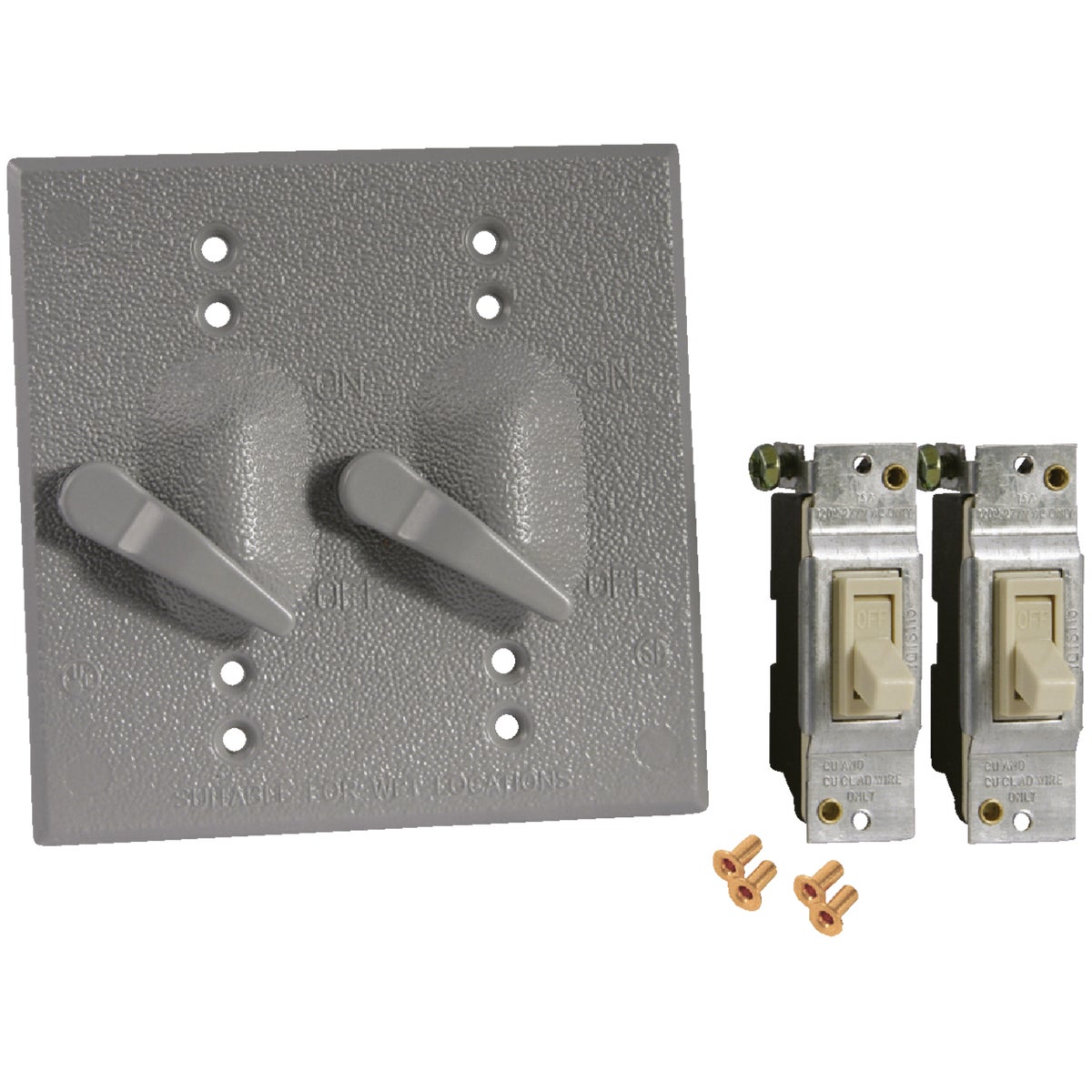 GRAY OUTDOR COVER/SWITCH - 5965-1 by Hubbell