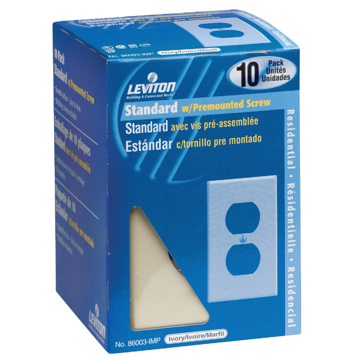10PK IV DUP PLATE - M25-86003-IMP by Leviton Mfg Co