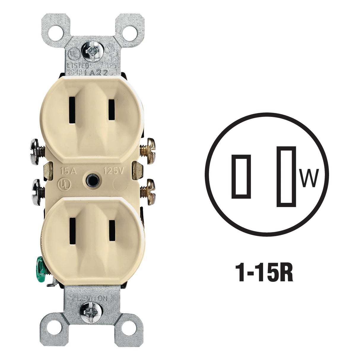 IV DUPLEX OUTLET - 223ICP by Leviton Mfg Co