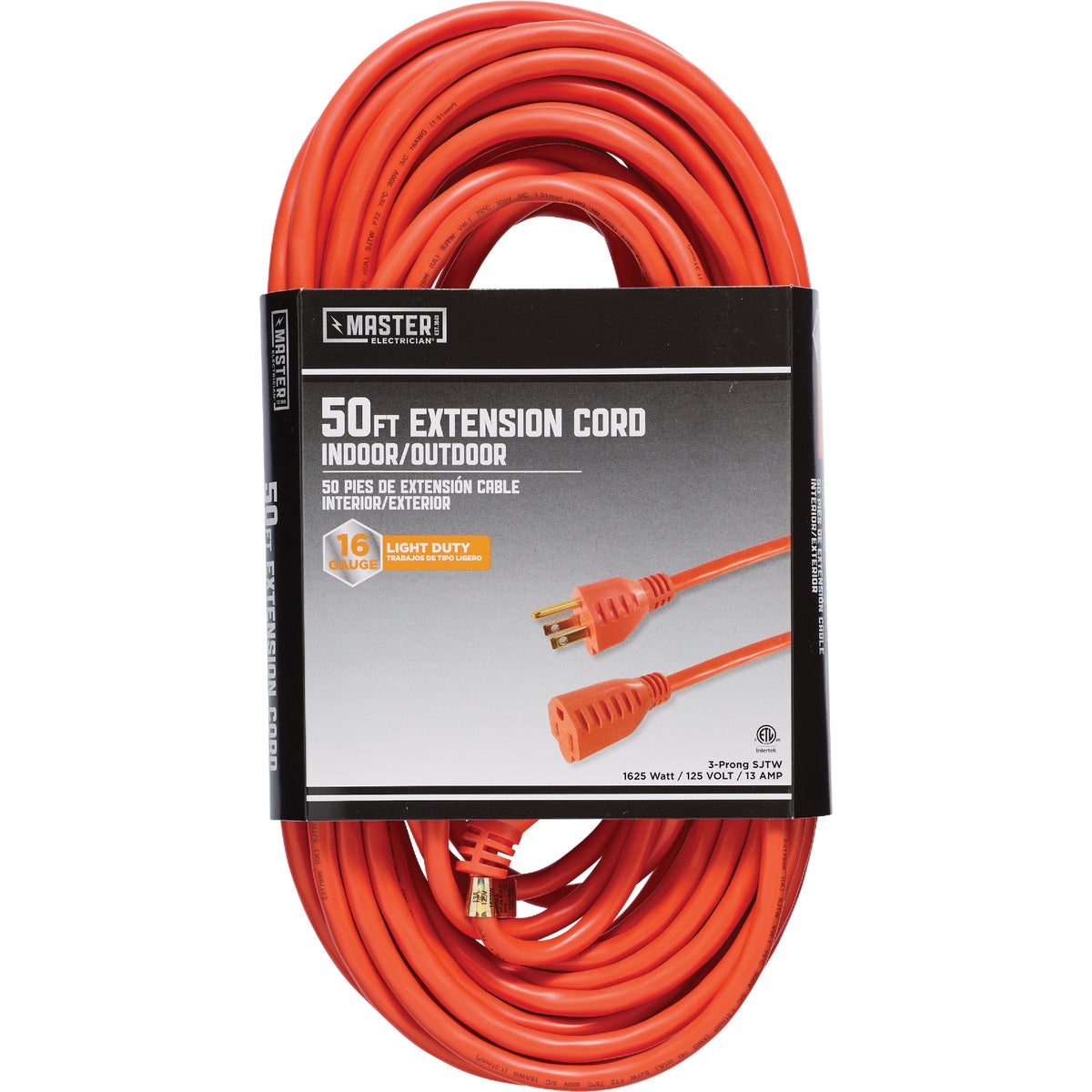 50' 16/3 ORANGE EXT CORD - 550268 by Coleman Cable Import