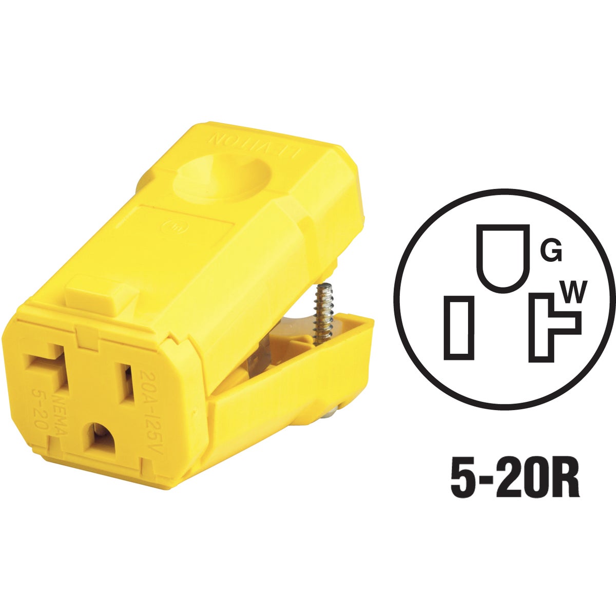 20A GRND CORD CONNECTOR - 0815359VY by Leviton Mfg Co