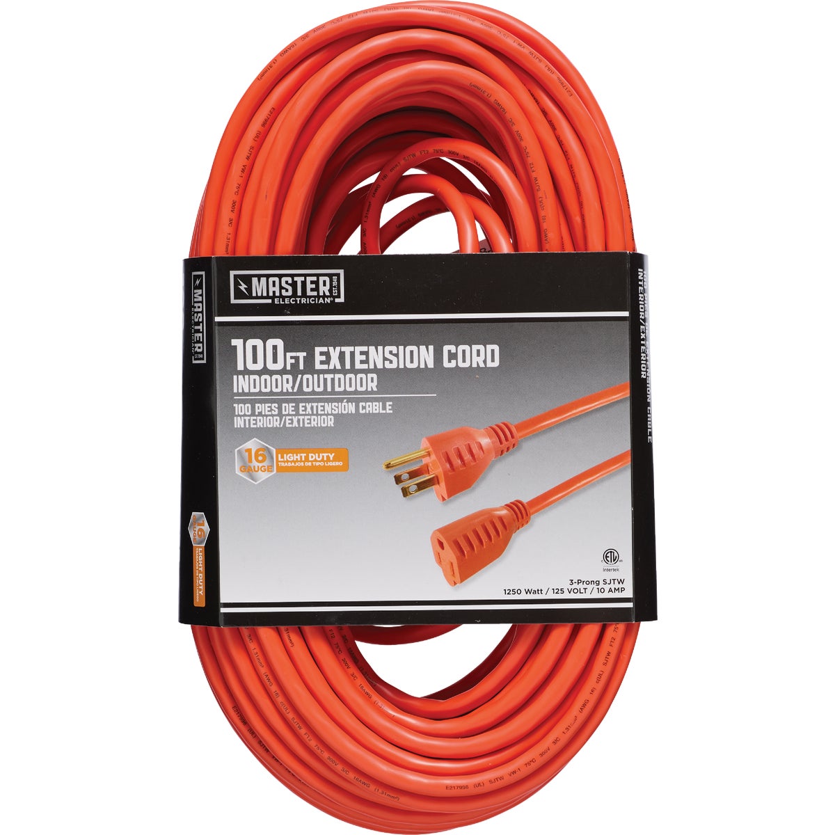 100'16/3 ORANGE EXT CORD - 550269 by Coleman Cable Import