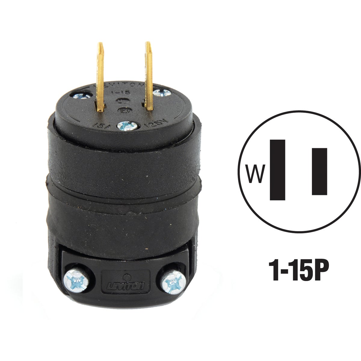 BLK CORD PLUG - 115PR by Leviton Mfg Co