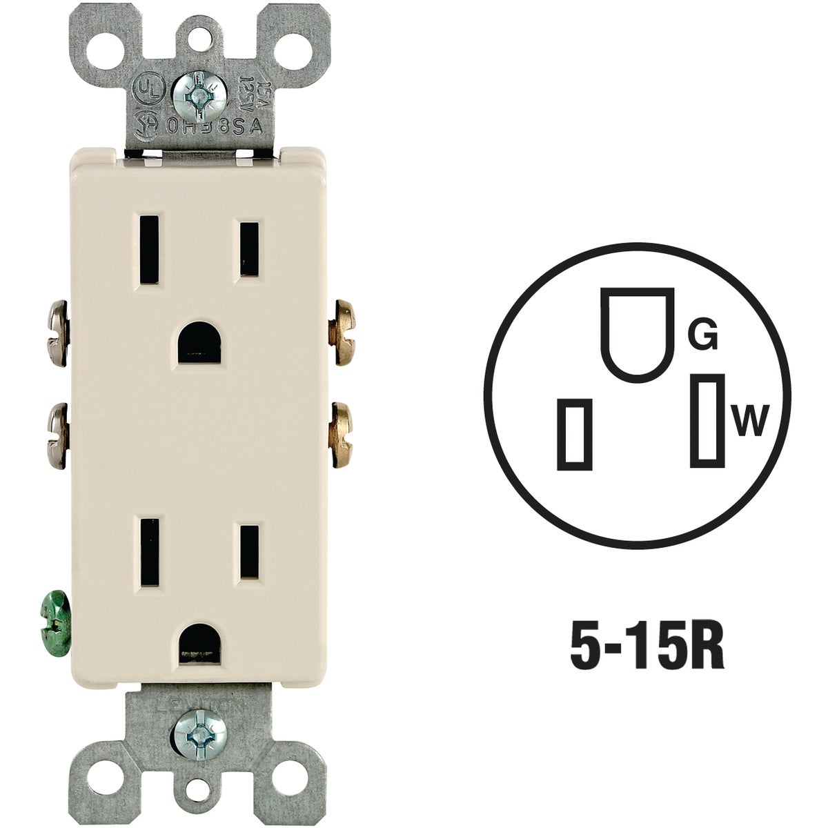 LT ALM GRND OUTLET - S06-05325-OTS by Leviton Mfg Co