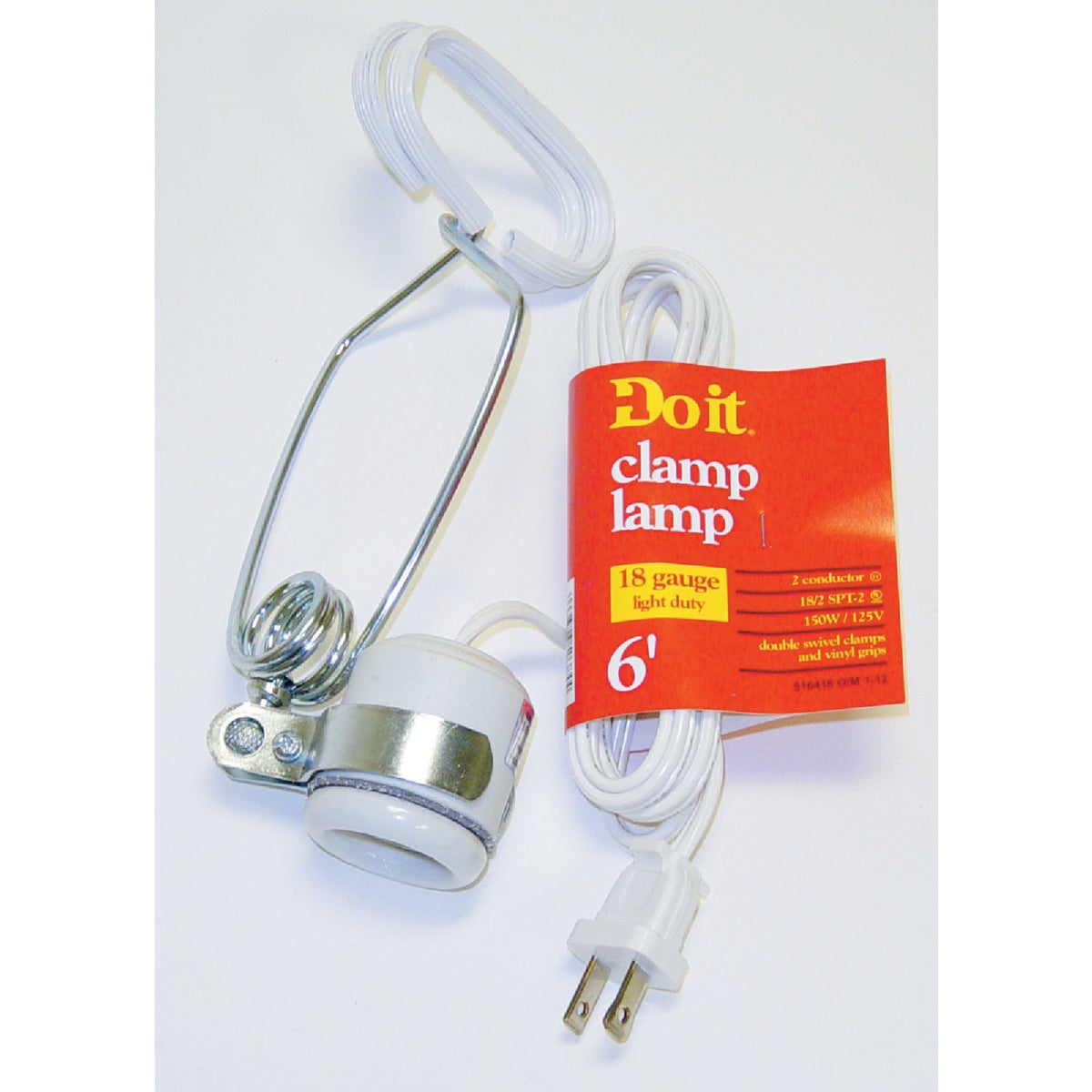 PORCELAIN CLAMP LAMP - 550328 by Woods Wire Coleman