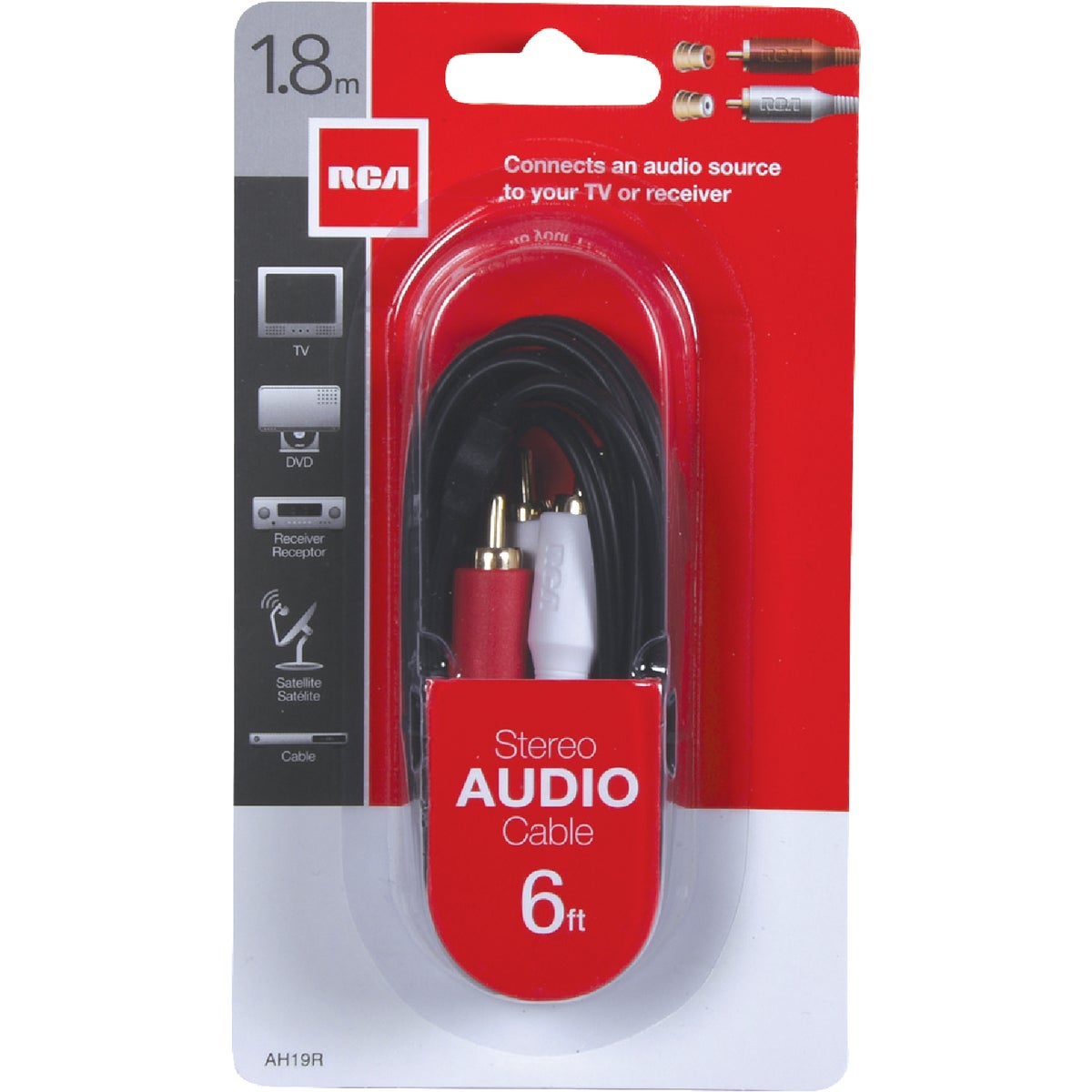 6' STEREO CABLE - AH19R by Audiovox Accessories