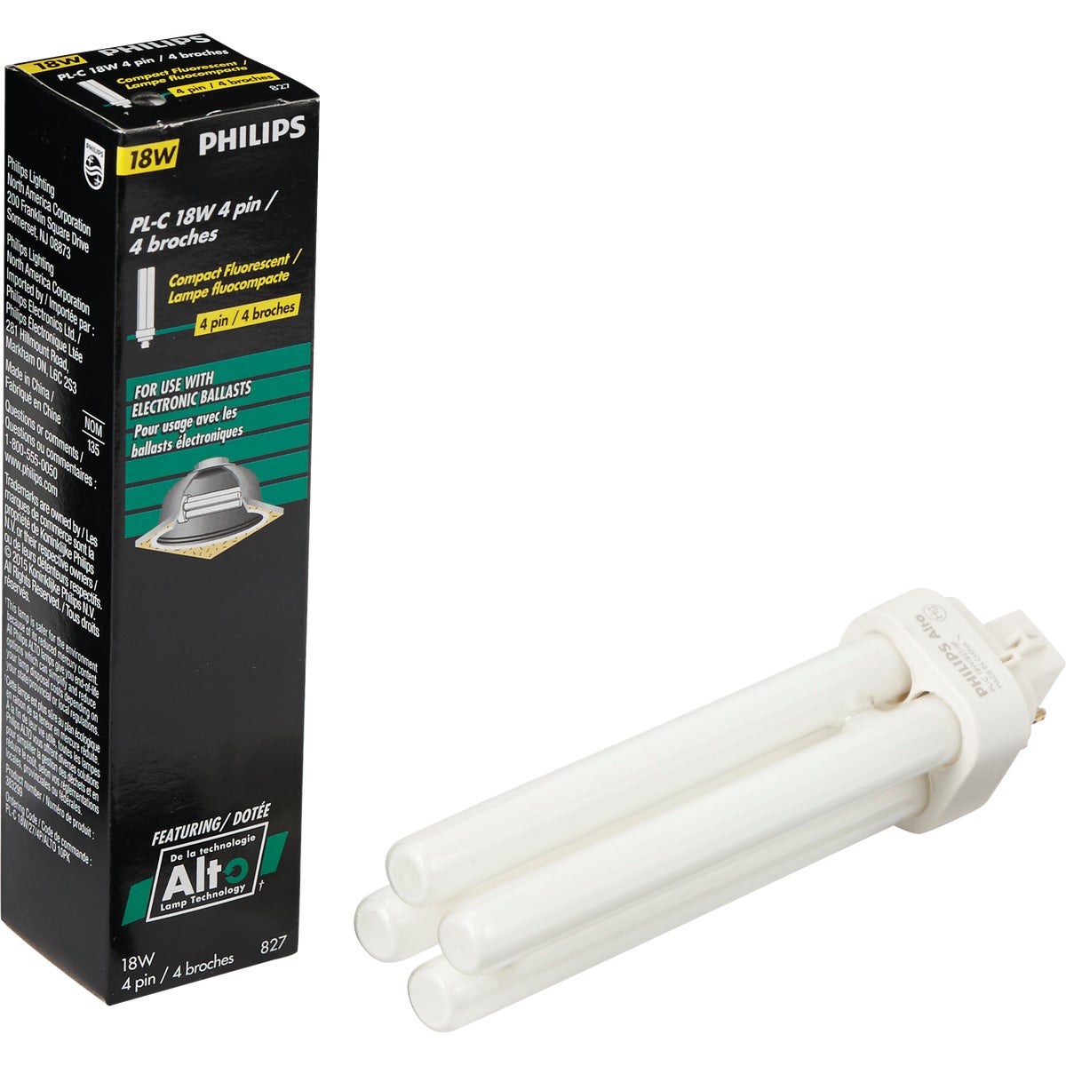 18W TWIN FLUOR TUBE - 97598 F18DBX827/ECO/4P by G E Lighting